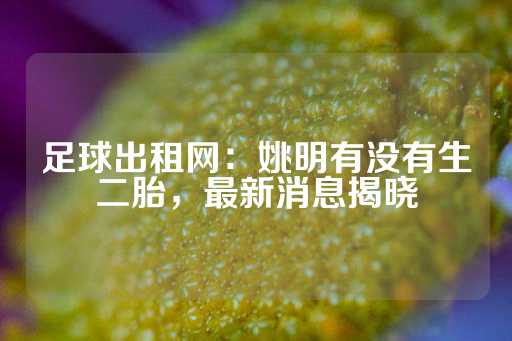 足球出租网：姚明有没有生二胎，最新消息揭晓